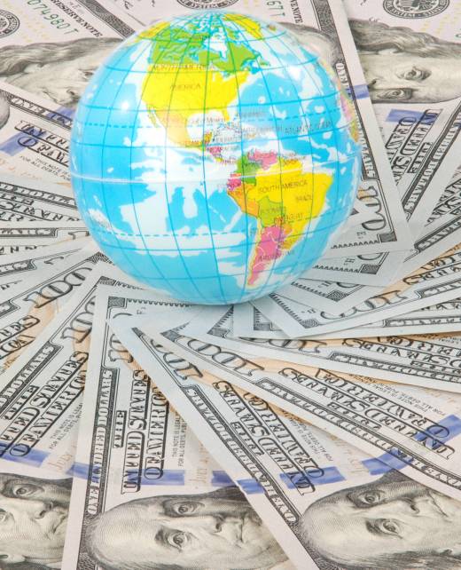 Earth globe on mandala kaleidoscope from money. Earth globe on mandala kaleidoscope from money. Abstract money background raster pattern repeat mandala circle